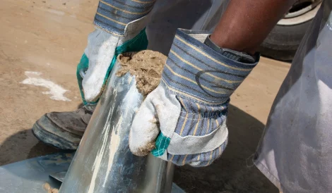 La prueba del cono de abrams en construcción